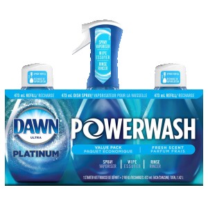Platinum Powerwash Dish Spray with Refills